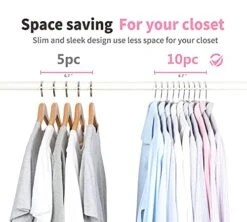 TOPIA HANGER Non Slip Hanger 20 Pack, Metal Clothes Hangers Space Saving, Heavy Duty Rubber Coated Wire Hanger For Coat, Shirt, Dress, Pants-Pink, CT12P -GENERIC Shop 41xhicAnBvS