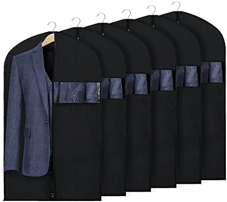 Zilink Garment Bag Suit Bags For Storage And Travel 43"/50" Suit Cover For Closet With ID Card Holder For Suit T-Shirt Coat Jacket Dresses (Set Of 5) 6 Zilink Garment Bag Suit Bags For Storage And Travel 43"/50" Suit Cover For Closet With ID Card Holder For Suit T-Shirt Coat Jacket Dresses (Set Of 5) - Image 6