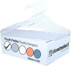30 Pk Youth Petite Plastic Hangers For Children Clothes Sizes 8 To 14, Petite, Teen, Preteen, Junior, 30 Pack (White) -GENERIC Shop 41yRPXX2bEL. AC
