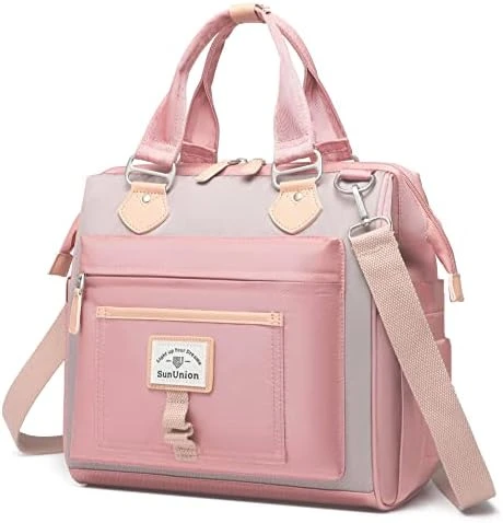 SunUnion Lunch Bag, Cute Insulated, Large Lunch Tote For Work, Leak Proof Lunch Box For Women, Lunch Purse, Cooler Bag With Side Pockets And Shoulder Strap For Picnic Office(Pink) 8 SunUnion Lunch Bag, Cute Insulated, Large Lunch Tote For Work, Leak Proof Lunch Box For Women, Lunch Purse, Cooler Bag With Side Pockets And Shoulder Strap For Picnic Office(Pink) - Image 8