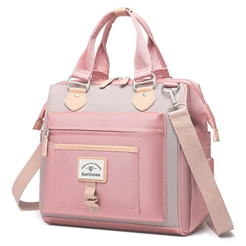SunUnion Lunch Bag, Cute Insulated, Large Lunch Tote For Work, Leak Proof Lunch Box For Women, Lunch Purse, Cooler Bag With Side Pockets And Shoulder Strap For Picnic Office(Pink) 1 SunUnion Lunch Bag, Cute Insulated, Large Lunch Tote For Work, Leak Proof Lunch Box For Women, Lunch Purse, Cooler Bag With Side Pockets And Shoulder Strap For Picnic Office(Pink)