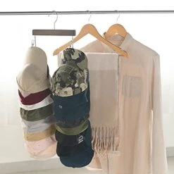 Dahey Hat Organizer For Closet Set Of 2 Hat Racks For Baseball Caps Hat Holder Organizer With 32 Stainless Steel Clips, Wooden Cap Holder Hangers Display For Door Closet Storage, Fits All Caps -GENERIC Shop 41yaQKMLA0L