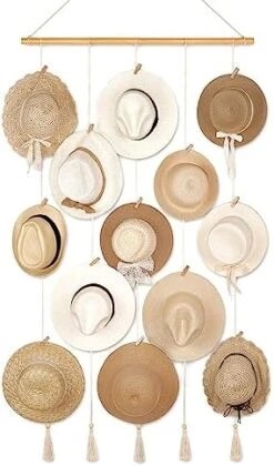 Mkono Hat Rack Hat Hangers For Wall Boho Caps Storage Display Organizer With Decorative Tassels Modern Cowboy Womens Hat Holder Display Hanger For Wide Brim Bowler Fedora Hats Baseball Caps, Large -GENERIC Shop 41yaklm1NQL. AC
