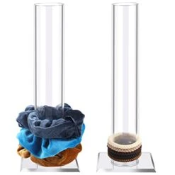 3Pcs 11 Inch Scrunchie Holder Stand, OAOLEER Elastic Band Storage Hair Tie Organizer Clear Acrylic Scrunchie Rack For Teen Girl Women Gifts, The Perfect Scrunchy Display Organizer -GENERIC Shop 41ym5mclXLL