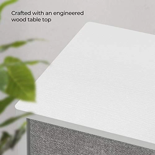 SONGMICS Narrow Dresser With 4 Fabric Drawers Vertical Slim Storage Tower Unit, 7.9", Light Gray 4 SONGMICS Narrow Dresser With 4 Fabric Drawers Vertical Slim Storage Tower Unit, 7.9", Light Gray - Image 4