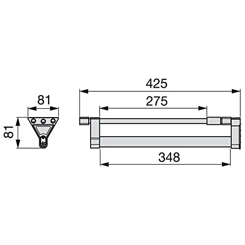Emuca 7086762 Wardrobe Pull Out Clothes Hanger Rail Organizer Rack, Lenght 350 Mm 2 Emuca 7086762 Wardrobe Pull Out Clothes Hanger Rail Organizer Rack, Lenght 350 Mm - Image 2