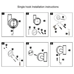 GERZWY Bathroom Matte Black Coat Hook SUS 304 Stainless Steel Single Towel/Robe Clothes Hook For Bath Kitchen Contemporary Hotel Style Wall Mounted 2 Pack AG1107B-BK -GENERIC Shop 41zvMKU2xpL