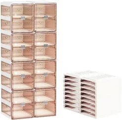 BINSIO Shoe Organizer, Shoe Rack For Closet, Shoe Cabinet For Entryway, Plastic Shoe Storage, Foldable Shoe Box, Fast Assembly Shoe Shelf, One Piece Sturdy Sneaker Holder, Clear Brown Doors, 8 Tiers 13 BINSIO Shoe Organizer, Shoe Rack For Closet, Shoe Cabinet For Entryway, Plastic Shoe Storage, Foldable Shoe Box, Fast Assembly Shoe Shelf, One Piece Sturdy Sneaker Holder, Clear Brown Doors, 8 Tiers -GENERIC Shop 51 IENRNhL. AC