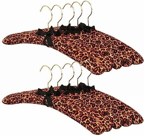 Amber Home 17 Inch Large White Satin Padded Hangers For Women Clothing 10 Pack, Anti Slip Cushioned Hangers For Sweaters, Silk Hangers Fancy Dress Hangers For Wedding, Delicate Cashmere (White, 10) 8 Amber Home 17 Inch Large White Satin Padded Hangers For Women Clothing 10 Pack, Anti Slip Cushioned Hangers For Sweaters, Silk Hangers Fancy Dress Hangers For Wedding, Delicate Cashmere (White, 10) - Image 8