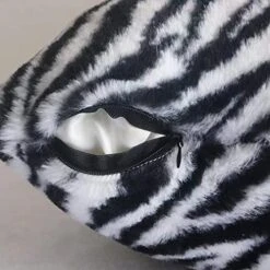 Entua Faux Fur Throw Pillow Covers Wild Animal Zebra Skin Stripe Cushion Covers Soft Black White Decorative Pillowcases For Couch Sofa Living Room18 X 18 In Set Of 2 -GENERIC Shop 510qAew6HqS