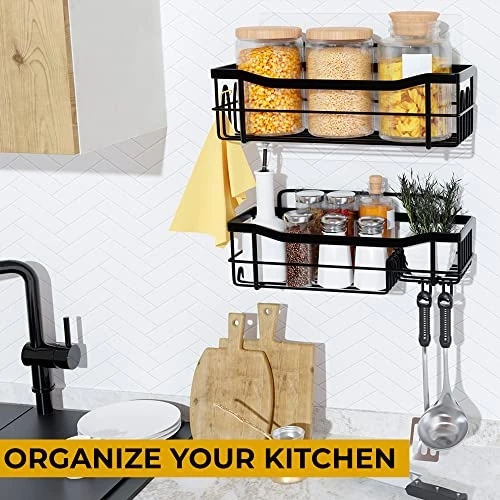 Rustproof Shower Caddy - Easy To Install Shower Shelves - Self Adhesive Bathroom Shower Organizer - Durable Shower Shelf For Inside Shower - Large Capacity Shower Rack - Black Shower Caddy 3 Rustproof Shower Caddy - Easy To Install Shower Shelves - Self Adhesive Bathroom Shower Organizer - Durable Shower Shelf For Inside Shower - Large Capacity Shower Rack - Black Shower Caddy - Image 3