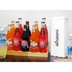 AuldHome Farmhouse Enamelware Straw Holder (White); Rustic Metal Straw Storage Canister -GENERIC Shop 510tbSQFw7L