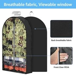 MONOMARK 6.5" Gussetes Garment Bags For Hanging Clothes Storage, 40" Moth Proof Clothing Bags With Zipper Protecting Coat Sweater Jacket Shirts Dress,3 Packs -GENERIC Shop 510xEK5AieL