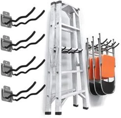 TORACK Garage Hooks Heavy Duty Tool Organizer, Wall Mount Hanger Rack Garage Storage Utility Hooks For Car Tires, Ladders, Chairs, Strollers, Power Tools, Garden Tools (2 Pack, 12.4" Hooks) -GENERIC Shop 510y7CluOzL. AC