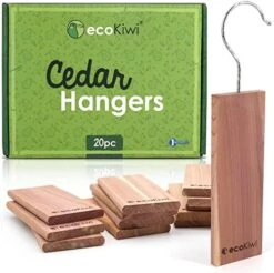 EcoKiwi Cedar Blocks For Clothes Storage - 20 Pack Cedar Hangers - Natural Cedar Wood For Closet Planks - Pet Safe Hanging Cedar Planks With Sandpaper - Scented Closet Freshener Protection & Control -GENERIC Shop 510zMwGBvTL. AC