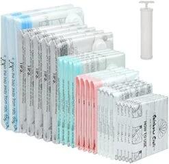 Rainbow Craft 24-PACK Vacuum Storage Bags For Cloths Space Saver Vacuum Bags For Blanket Including 2pc X-Jumbo, 5pc Jumbo, 4pc Large, 4pc Medium&9pc Hand Roll Cloth Bags - With FREE Pump 21 Rainbow Craft 24-PACK Vacuum Storage Bags For Cloths Space Saver Vacuum Bags For Blanket Including 2pc X-Jumbo, 5pc Jumbo, 4pc Large, 4pc Medium&9pc Hand Roll Cloth Bags - With FREE Pump -GENERIC Shop 51101302hxL. AC