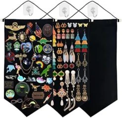 Artenny 3PCS Enamel Pin Wall Display Holder Canvas Banner, Hanging Brooch Storage Case, Earrings Lapel Pin Collection Organizer With Hooks (A) 14 Artenny 3PCS Enamel Pin Wall Display Holder Canvas Banner, Hanging Brooch Storage Case, Earrings Lapel Pin Collection Organizer With Hooks (A) -GENERIC Shop 511WhEvxBzL. AC
