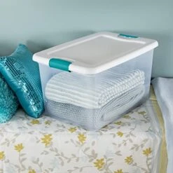 Sterilite 64 Qt./61 L Latching Box Clears, Quart, White, 6 Count -GENERIC Shop 512MqQdptHL