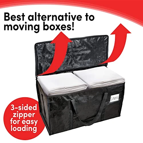 BAG-THAT! 6 Black Moving Bags Extra Large Heavy Duty Storage Bags Zippered Top Handles Wrap Bag Totes For Storage Packing Bags Moving Supplies Packing Supplies For Moving Moving Boxes Plastic Tote 1 BAG-THAT! 6 Black Moving Bags Extra Large Heavy Duty Storage Bags Zippered Top Handles Wrap Bag Totes For Storage Packing Bags Moving Supplies Packing Supplies For Moving Moving Boxes Plastic Tote