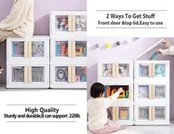 4Pcs Plastic Storage Containers With Handle For Clothes Organizing Cabinet Stackable Lidded Storage Bins With Wheel,8.5Gal Collapsible Storage Box For Snacks Pantry Bedroom Closet Playroom Office -GENERIC Shop 512lTqk5tsL