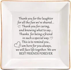 XJF To My Daughter Gift From Mother, Daughter Ceramic Jewelry Trinket Dish, Birthday, Graduation, Christmas, Gift For Daughter From Mother -GENERIC Shop 5133OjIRq9L. AC