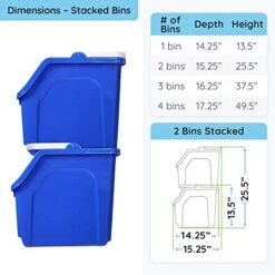 Recycling Rules 6 Gallon Stackable Recycling Bin Container In Blue, Eco-Friendly BPA-Free Handy Recycler With Handle, 4-Pack 13 Recycling Rules 6 Gallon Stackable Recycling Bin Container In Blue, Eco-Friendly BPA-Free Handy Recycler With Handle, 4-Pack -GENERIC Shop 513jswEHO1L