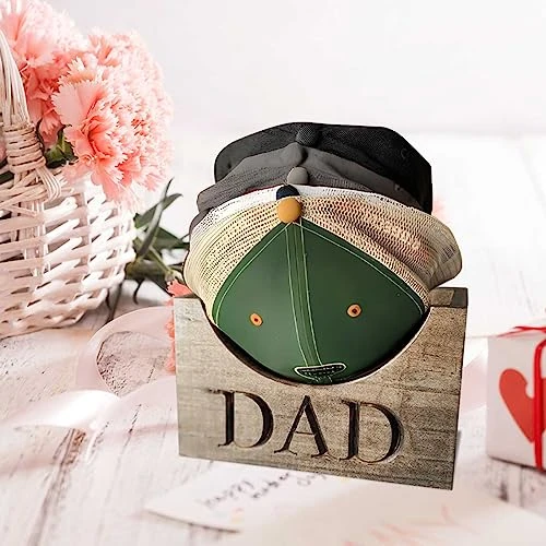 GENERIC Wooden Hat Holder Baseball Hat Holder Father's Hat Storage Rack The Best Baseball Cap Bracket Shelf Boy's Or Father's Day Gift (Khaki) 3 GENERIC Wooden Hat Holder Baseball Hat Holder Father's Hat Storage Rack The Best Baseball Cap Bracket Shelf Boy's Or Father's Day Gift (Khaki) - Image 3