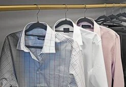 CRESNEL Velvet Hangers 50 Pack - Extra Strong To Hold Heavy Coat And Jacket - Non-Slip & Space Saving Design Excellent For Men And Women Clothes - Rotating Chrome Hook - Modern Gray Color 7 CRESNEL Velvet Hangers 50 Pack - Extra Strong To Hold Heavy Coat And Jacket - Non-Slip & Space Saving Design Excellent For Men And Women Clothes - Rotating Chrome Hook - Modern Gray Color -GENERIC Shop 515MW0iz5nL