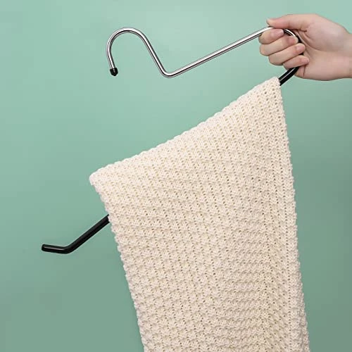 VASLIM Extra-Wide Drapery Hangers Blanket Hangers Heavy Duty Black Vinyl Coated Nonslip - Holds Up To 40 Lbs - Great For Quilts, Comforters, Table Cloths, Bedding, Towels, Rugs (8 Pack) 2 VASLIM Extra-Wide Drapery Hangers Blanket Hangers Heavy Duty Black Vinyl Coated Nonslip - Holds Up To 40 Lbs - Great For Quilts, Comforters, Table Cloths, Bedding, Towels, Rugs (8 Pack) - Image 2