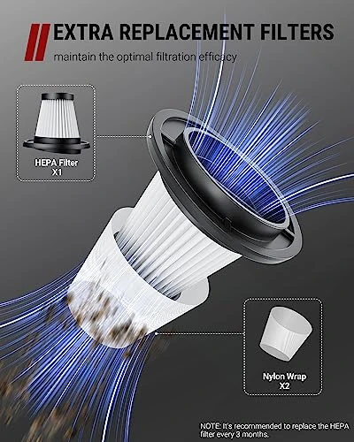 VacLife Handheld Vacuum - High Power Car Vacuum Cordless Rechargeable With Multipurpose Nozzles, Lightweight Mini Vacuum With LED Light, Portable Vacuum Cleaner For Home, Silver&Black (VL756) 6 VacLife Handheld Vacuum - High Power Car Vacuum Cordless Rechargeable With Multipurpose Nozzles, Lightweight Mini Vacuum With LED Light, Portable Vacuum Cleaner For Home, Silver&Black (VL756) - Image 6