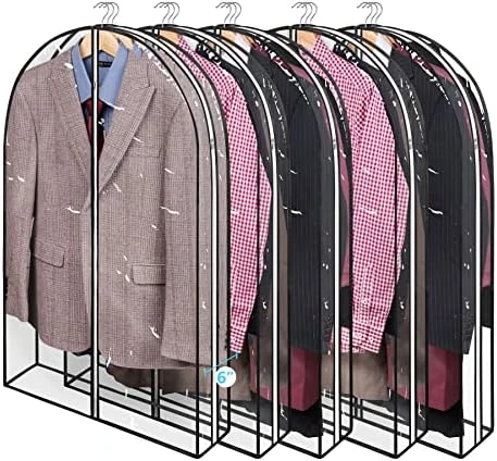 Wutrye 40" Full Clear Garment Bags For Hanging Clothes With 6" Gusset 2 Zippers Transparent Suit Bags Protector Cover For Travel Moving Closet Storage Moth Proof Sweater Jacket Coat Shirts 3 Packs 10 Wutrye 40" Full Clear Garment Bags For Hanging Clothes With 6" Gusset 2 Zippers Transparent Suit Bags Protector Cover For Travel Moving Closet Storage Moth Proof Sweater Jacket Coat Shirts 3 Packs - Image 10