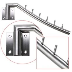 Sumnacon 12.6" Wall Mounted Clothes Hanger Rack, Stainless Steel Garment Hooks With Swing Arm Holder, Space Saver Clothing And Closet Rod Storage Organizer For Laundry Room Bedrooms Bathrooms -GENERIC Shop 5170hV4kDLL