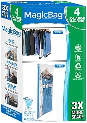 Smart Design MagicBag Hanging Vacuum Storage Bags – Extra Large Size, 2 Bags – Closet Organizers And Storage With Cascading Loops To Save Hanging Space For Optimal Home Organization And Storage 7 Smart Design MagicBag Hanging Vacuum Storage Bags – Extra Large Size, 2 Bags – Closet Organizers And Storage With Cascading Loops To Save Hanging Space For Optimal Home Organization And Storage - Image 7