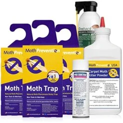 MothPrevention Fast-Acting Carpet Moth Killer KIT 1 Room Treatment | Note: Contains PESTICIDES