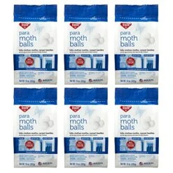 Enoz Para Moth Balls With No Clinging Odor: Kills Clothes Moths, Carpet Beetles, Eggs, And Larvae, Use For Storage, 10 Oz Bag (Pack Of 6)
