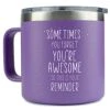 Inspirational Gifts For Women – Coffee Purple Mug/Tumbler 14oz “Sometimes You Forget You’re Awesome” Idea, Thank You, Teacher, Mom, Best Friend, Her, Female, Birthday, Who Have Everything, Unique, Cup