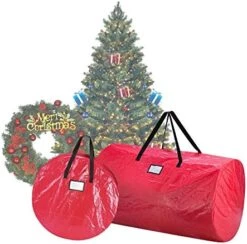 Storage Bag For 9FT Tree And 30"Wreath Bag Combo Pack (Red) -GENERIC Shop 5193tOq9 yL. AC