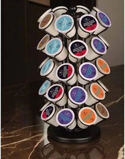 Up Holders,K Cup Holder, K Cups Holder,K Cup Carousel, Coffee Pods Holder Storage Organizer Stand, No Assembly Required,Black (Capacity Of 32 Pods, Black) -GENERIC Shop 519PXqwH6JL. AC
