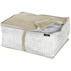 Domopak Under Bed Storage 55x45x25cm In Brown/Grey, 55 X 45 X 25 Cm