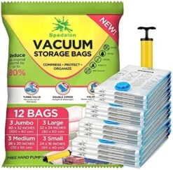 Spedalon Vacuum Space Saver Bags - 9 Pack (3 Large, 3 Medium, 3 Small) Packing Bags For Moving | Sealer Vacuum Storage Bags For Clothes, Blanket, Comforter, Bedding, Pillow, Mattress With Hand Pump 20 Spedalon Vacuum Space Saver Bags - 9 Pack (3 Large, 3 Medium, 3 Small) Packing Bags For Moving | Sealer Vacuum Storage Bags For Clothes, Blanket, Comforter, Bedding, Pillow, Mattress With Hand Pump -GENERIC Shop 51AEudp24gL. AC