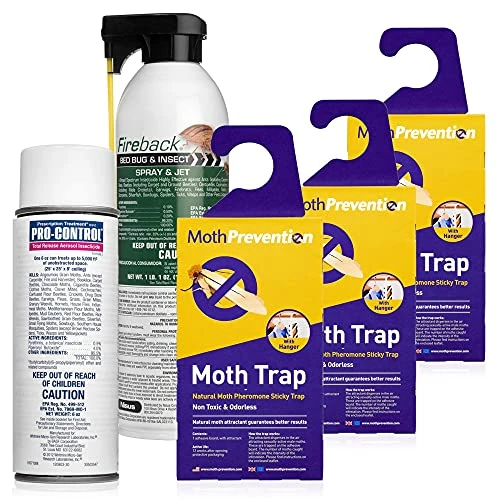 MothPrevention Clothes Moth Killer Kit | Including Clothes Moth Traps - Moth Pheromone Traps For House And 6 Months Protection For Closet Clothing! | Professional Grade 1 MothPrevention Clothes Moth Killer Kit | Including Clothes Moth Traps - Moth Pheromone Traps For House And 6 Months Protection For Closet Clothing! | Professional Grade