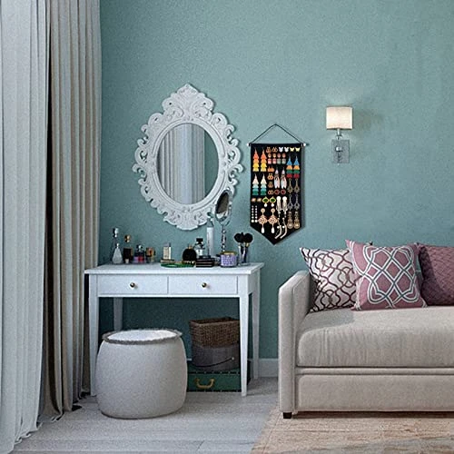 Artenny 3PCS Enamel Pin Wall Display Holder Canvas Banner, Hanging Brooch Storage Case, Earrings Lapel Pin Collection Organizer With Hooks (A) 4 Artenny 3PCS Enamel Pin Wall Display Holder Canvas Banner, Hanging Brooch Storage Case, Earrings Lapel Pin Collection Organizer With Hooks (A) - Image 4