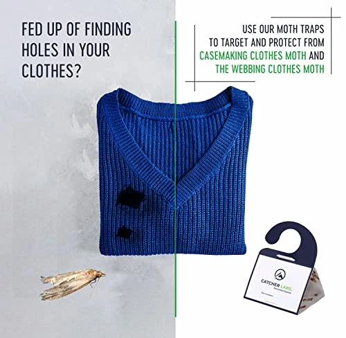 Catcher Labs Pantry & Clothing Moth Traps | Moth Traps With Pheromones | Non-Toxic Moth Catcher | Moth Traps For Home (20-Pack) 2 Catcher Labs Pantry & Clothing Moth Traps | Moth Traps With Pheromones | Non-Toxic Moth Catcher | Moth Traps For Home (20-Pack) - Image 2