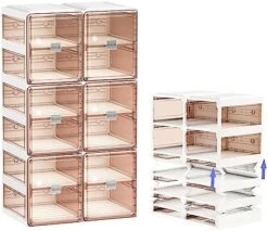 BINSIO Shoe Organizer, Shoe Rack For Closet, Shoe Cabinet For Entryway, Plastic Shoe Storage, Foldable Shoe Box, Fast Assembly Shoe Shelf, One Piece Sturdy Sneaker Holder, Clear Brown Doors, 8 Tiers 14 BINSIO Shoe Organizer, Shoe Rack For Closet, Shoe Cabinet For Entryway, Plastic Shoe Storage, Foldable Shoe Box, Fast Assembly Shoe Shelf, One Piece Sturdy Sneaker Holder, Clear Brown Doors, 8 Tiers -GENERIC Shop 51BHrf5mD2L. AC