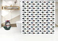 Monster Jam Truck Shower Curtain Kids Bathroom Decor Boys Room Monster Truck Shower Curtain Set 72" Wx72" L With 12 Hooks, Cartoon Car Waterproof Polyester Fabric Bath Curtain Restroom Accessories -GENERIC Shop 51BVgwOxLwL