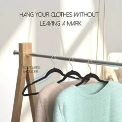 Velvet Hangers 60 Pack - Premium Black Clothes Hangers - Holds Up To 10 Lbs, 360 Degree Swivel - Durable & Non-Slip Suit Hangers, Ultra Slim & Space Saving Coat Hangers, Strong Felt Hangers 7 Velvet Hangers 60 Pack - Premium Black Clothes Hangers - Holds Up To 10 Lbs, 360 Degree Swivel - Durable & Non-Slip Suit Hangers, Ultra Slim & Space Saving Coat Hangers, Strong Felt Hangers -GENERIC Shop 51Bcs3dbOoL