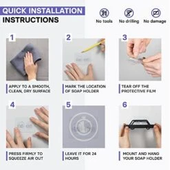 Adhesive Soap Holder For Shower Wall - Drill Free Bar Soap Dish For Bathroom Storage In Black - Stainless Steel Shower Soap Caddy -GENERIC Shop 51CAQ6KFNbL