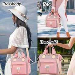 SunUnion Lunch Bag, Cute Insulated, Large Lunch Tote For Work, Leak Proof Lunch Box For Women, Lunch Purse, Cooler Bag With Side Pockets And Shoulder Strap For Picnic Office(Pink) 12 SunUnion Lunch Bag, Cute Insulated, Large Lunch Tote For Work, Leak Proof Lunch Box For Women, Lunch Purse, Cooler Bag With Side Pockets And Shoulder Strap For Picnic Office(Pink) -GENERIC Shop 51CBxkUwyfL