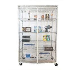 FORMOSA COVERS | Storage Shelving Unit Cover Crystal Clear See Through PVC - Keep Garage, Kitchen, Business, Outdoor Storage Neat And Clean - Fits Racks 48 W X18 D X 72 H Inches (Cover Only) -GENERIC Shop 51CklhmjmiL