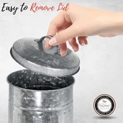 Autumn Alley Farmhouse Galvanized Metal Free Standing Toilet Paper Holder Organizer Stand Canister With Lid – Fits 3 Mega Rolls, Rustic Behind/Beside Toilet Storage Stand -GENERIC Shop 51CqCHybqOL